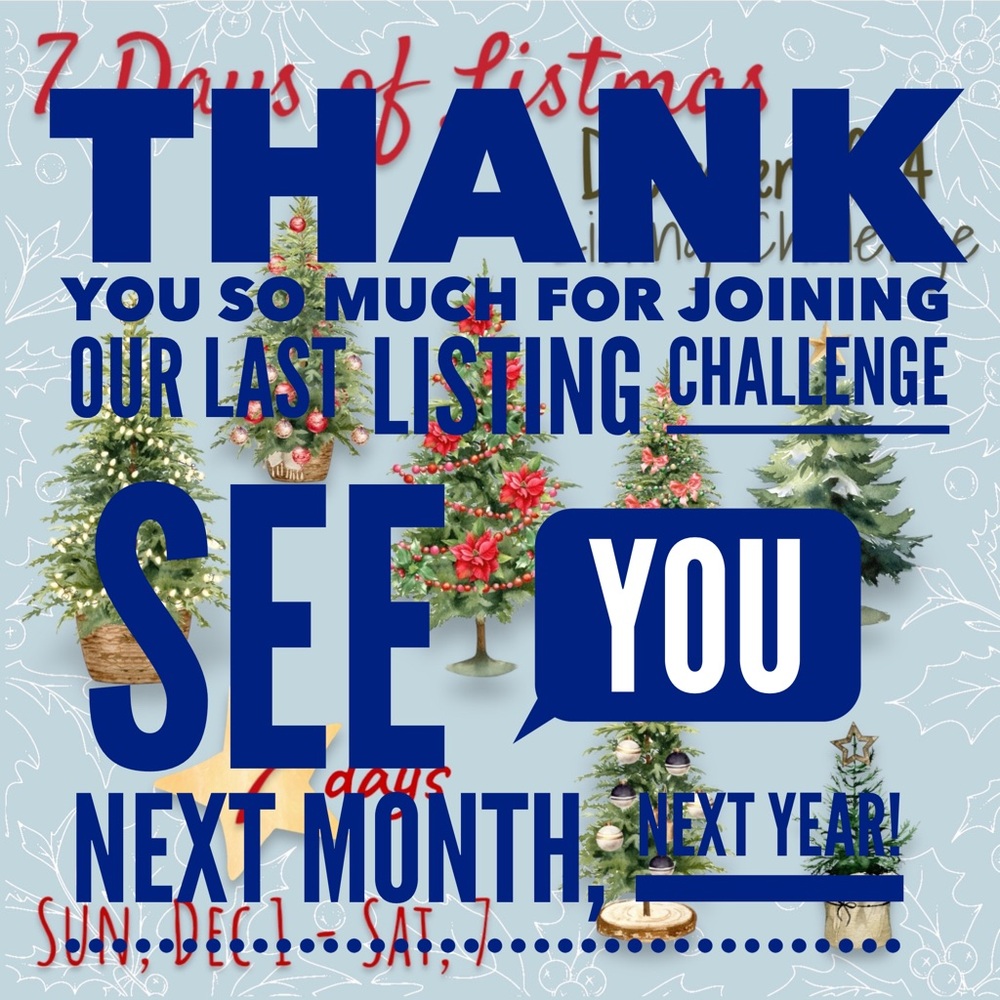 December 2024 Listing Challenge 🎄🎄🎄